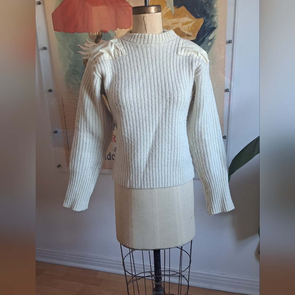 100% wool British Navy Army Sweater